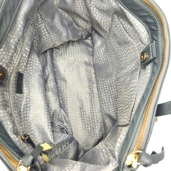 Kate Spade Wilson Road Talya Grey Nylon Dual Leather Handles Large Tote Bag - Picture 7 of 15